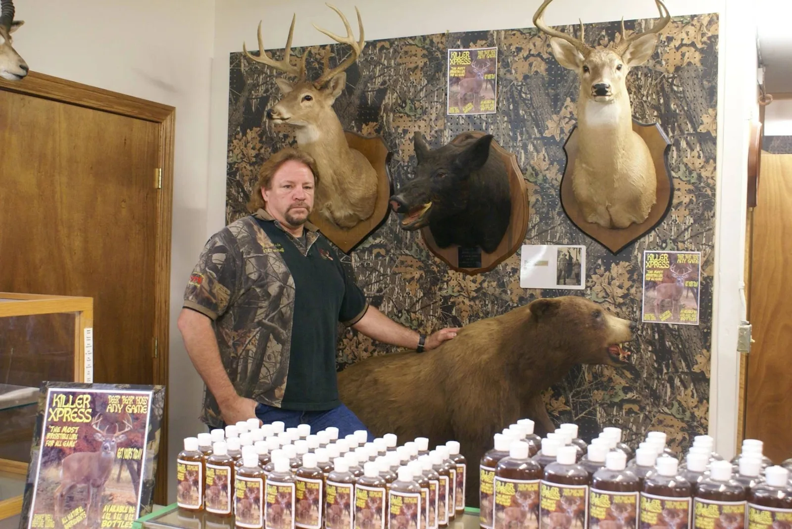 Inventor Joe Goade with KillerXpress at his hunting and archery store
